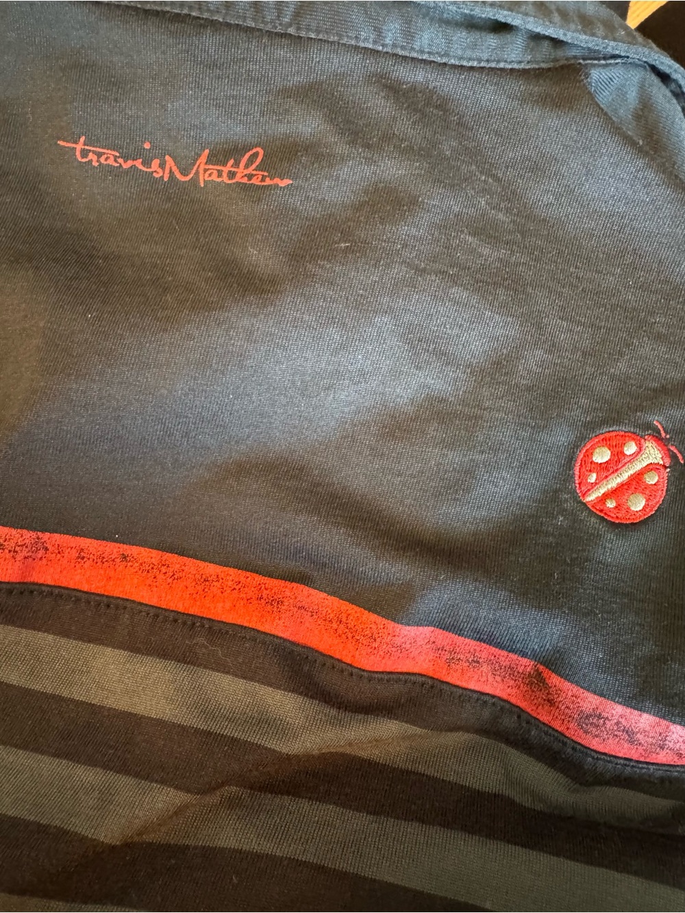 TravisMathew x Ko Olina Golf Club
Striped Polo Shirt Ladybug Embroidered [Lg] - Picture 9 of 16